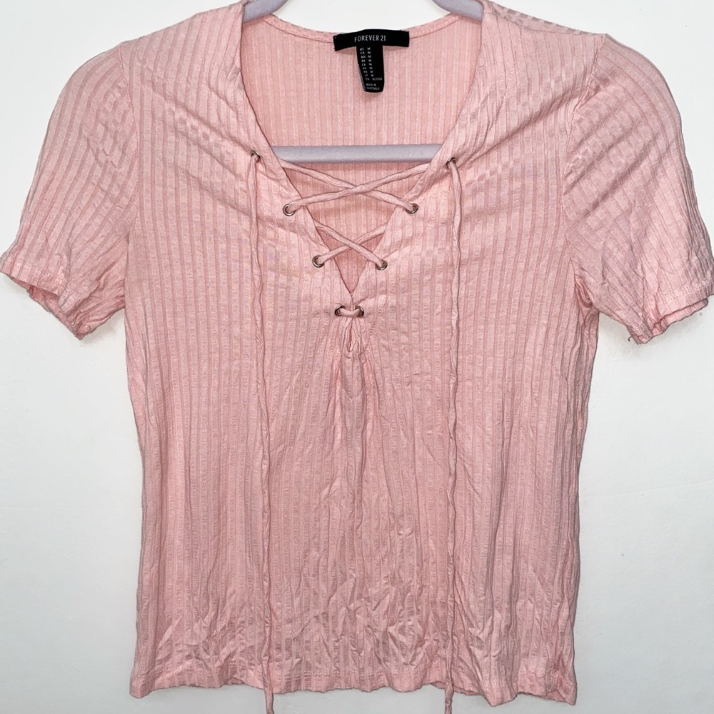 Pink Short Sleeved Top